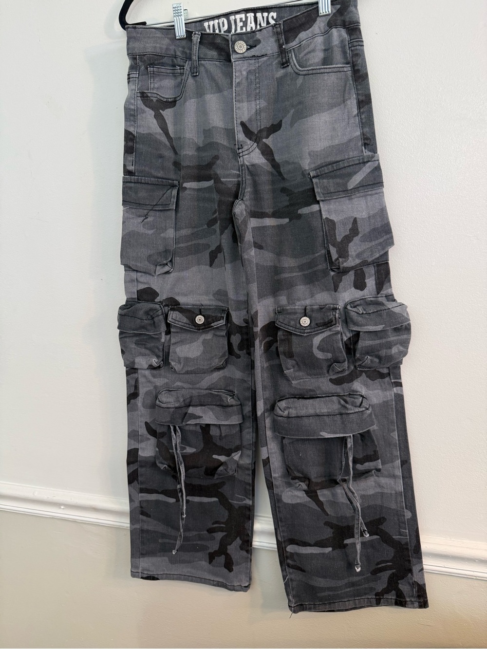VIP Gray Camouflage Cargo Pants for Men